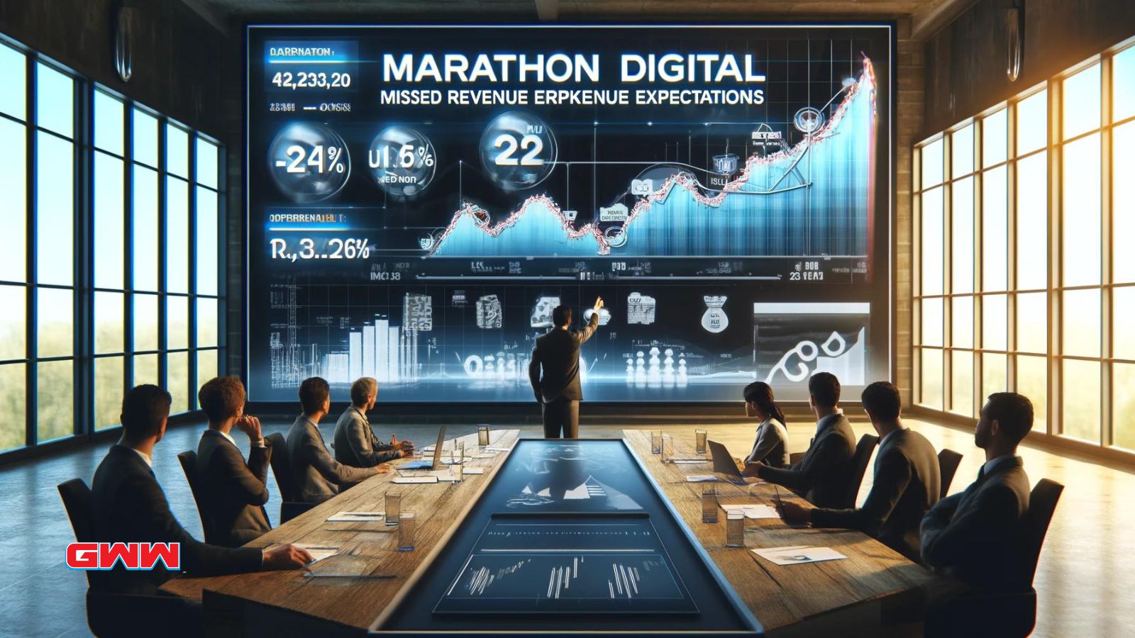 Marathon Digital executives analyze first quarter revenue drop charts