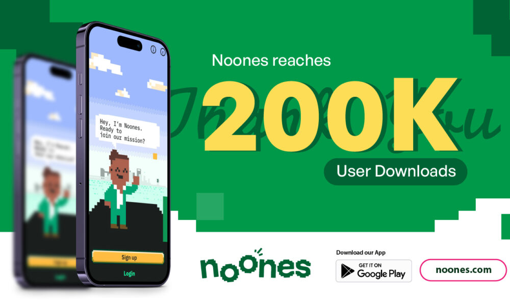 The NoOnes FinTech Super App exceeds 200,000 downloads