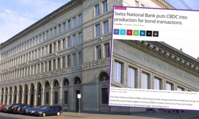 Swiss central bank undertakes world's first tokenized monetary policy operation