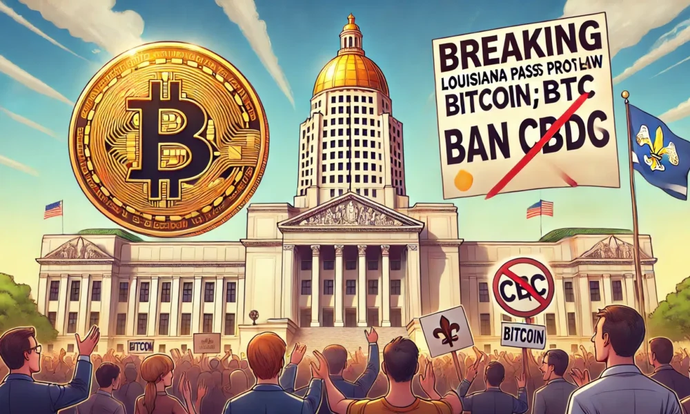 Louisiana Passes Law to Protect Bitcoin (BTC) and Ban CBDCs