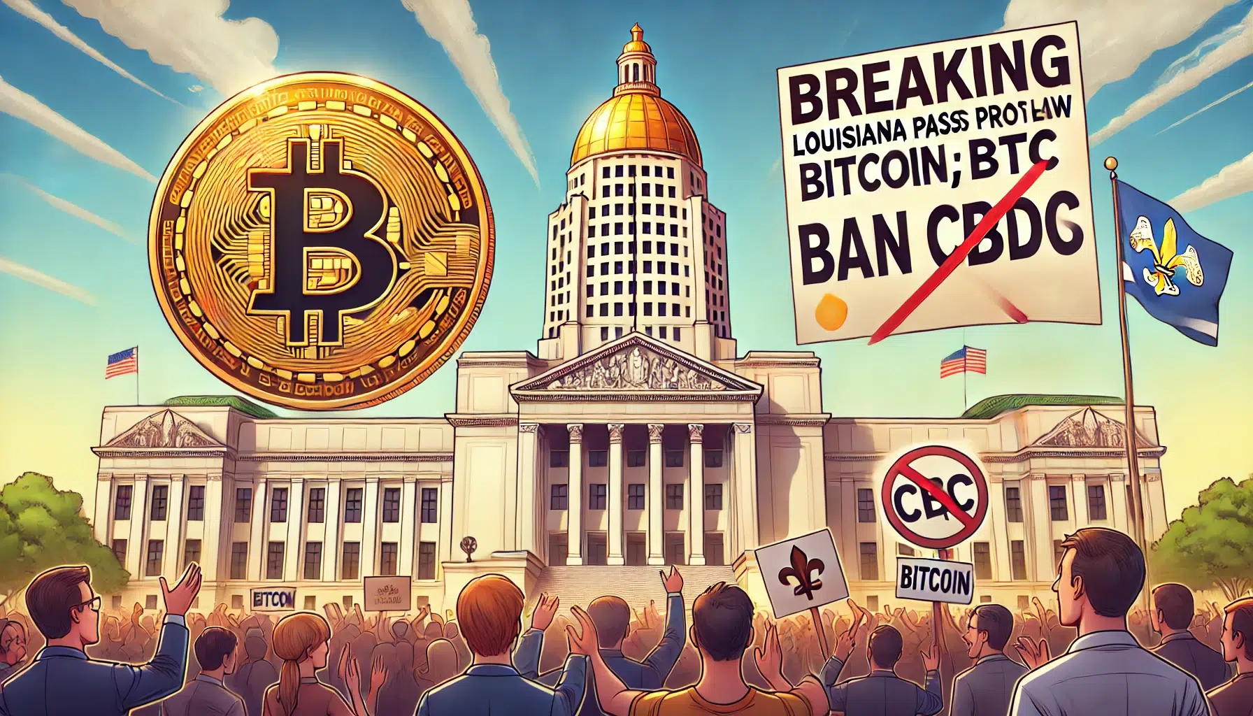 Louisiana Passes Law to Protect Bitcoin (BTC) and Ban CBDCs