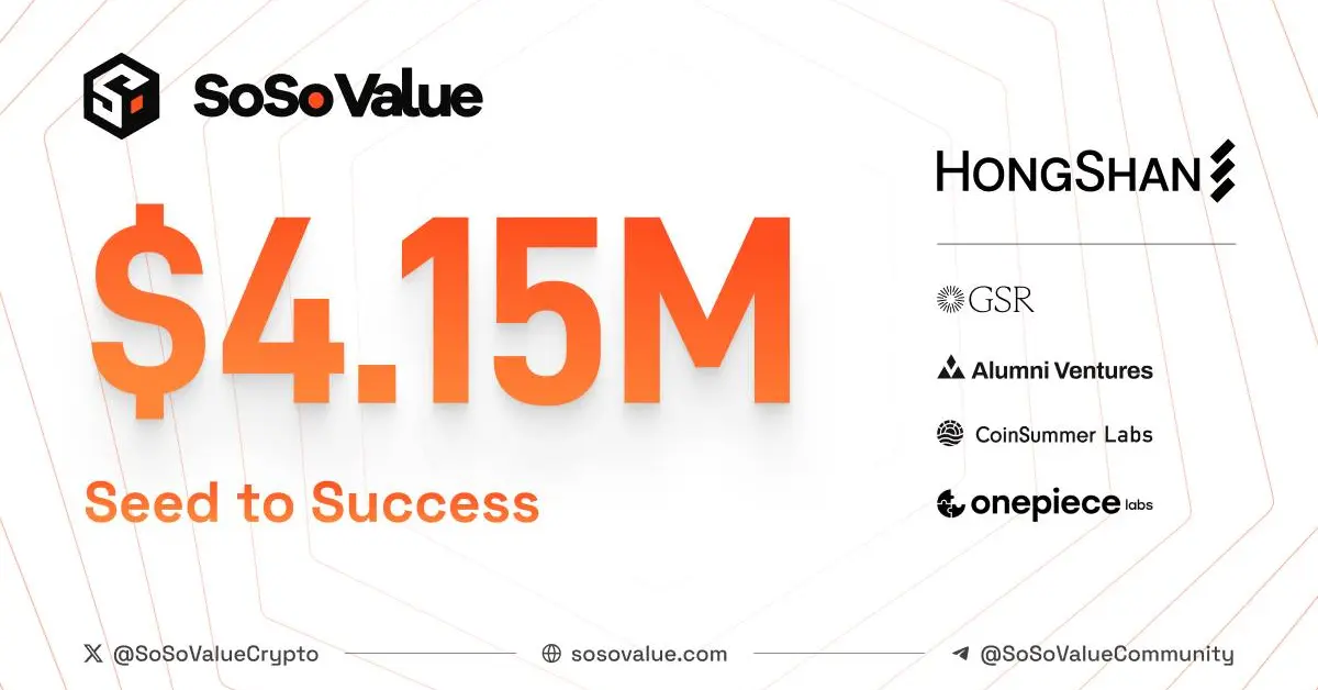 SoSoValue Set to Transform Crypto Investment Research with Over $4M in Seed Funding Raised