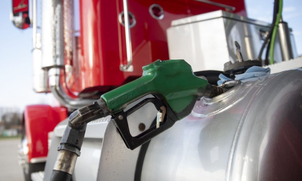 Image of fueling up a tanker truck in Illinois.